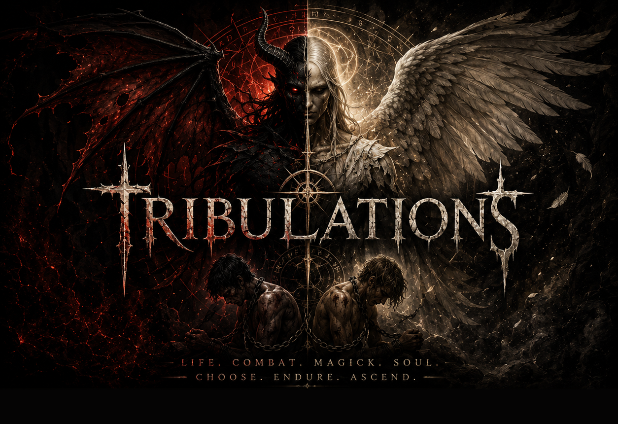 Tribulations — Life, Combat, Magick, Soul. Choose, Endure, Ascend.